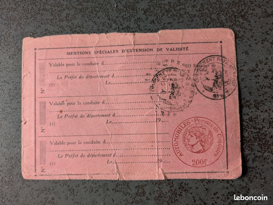 Pin's Permis De Pêche Pennsylvanie 1943, Résident Citoyen, Papier