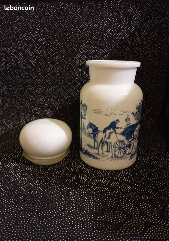 Pot d’apothicaire opaline style victorien Belgium années 70 (image 6)