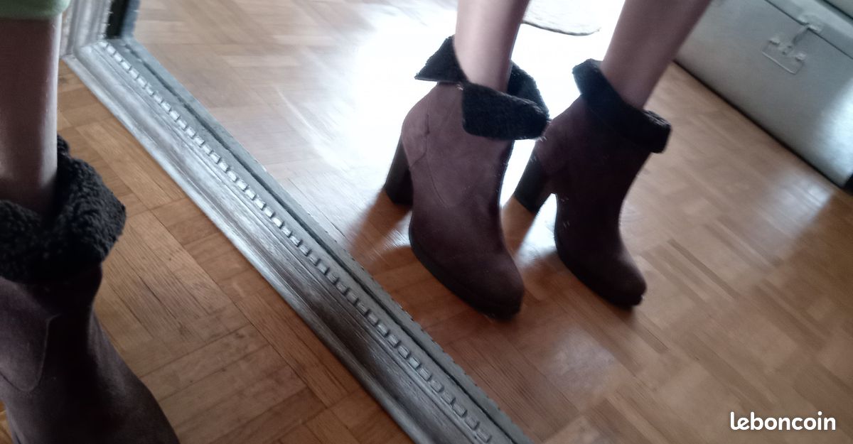 Bottines marron en cuir LEVI'S (image 3)