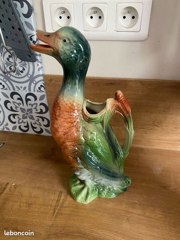 Pichet canard en barbotine (image 2)