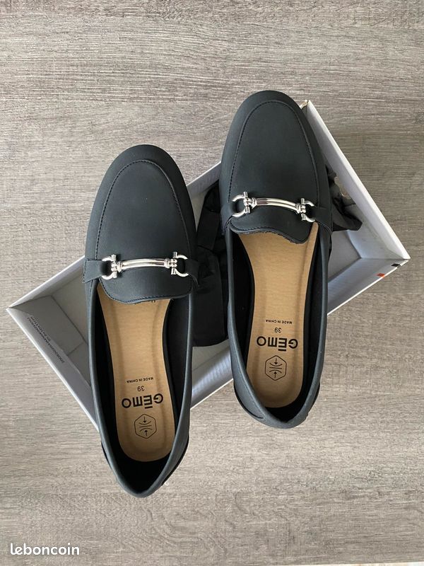 Sandales à Talons Femme Style Gladiateur Noir - Taille 40, Cuir - Neuves En Boîte