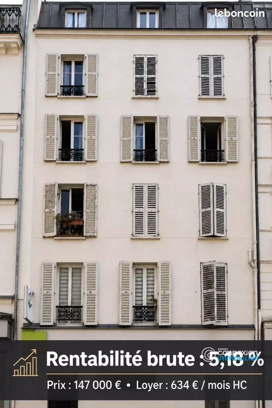 Appartement 1 pièce 14 m² · à Paris · 14 m² · 147 000 €