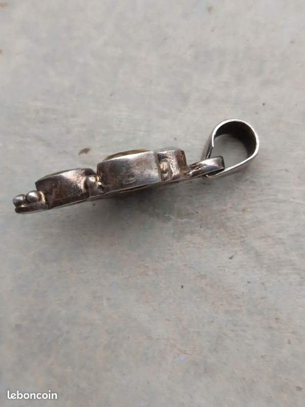 Pendentif Ancien En Argent Massif 925 – Bijou Vintage Créateur – Modèle 1682 – Occasion