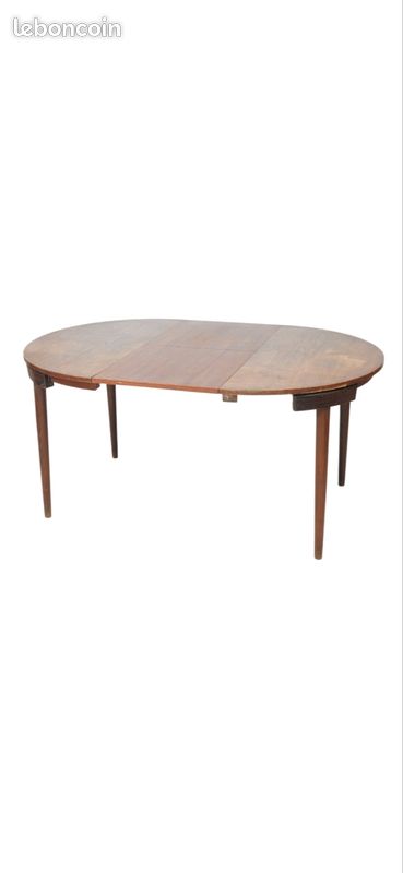Table ronde Hans Olsen Frem Røjle Roundette teck 5 chaises scandinave danois vintage extensible salle manger (image 4)
