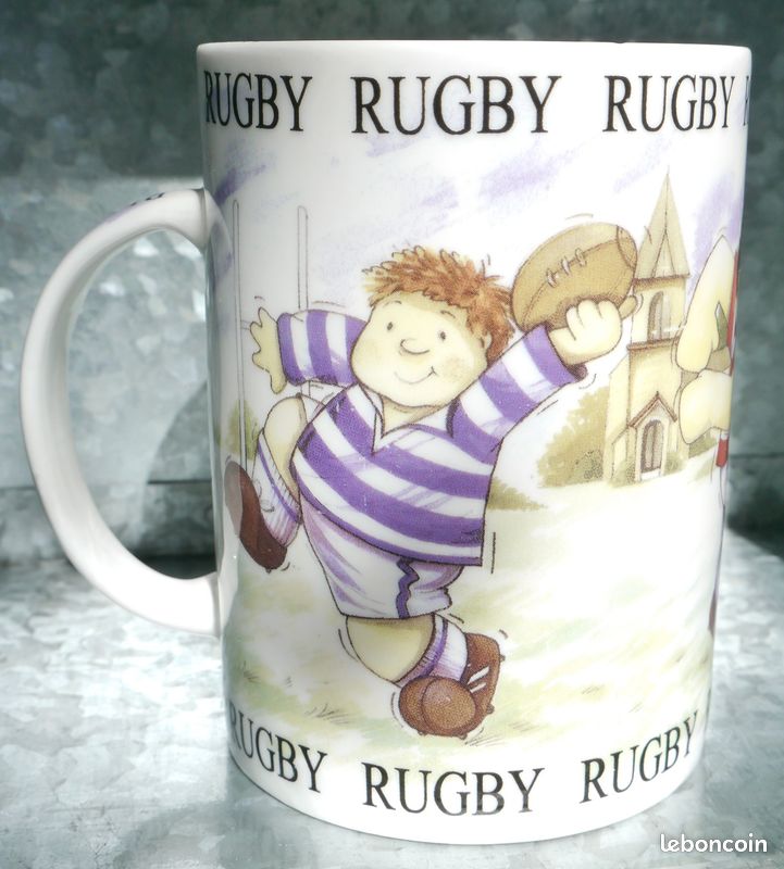 Rose of England mug rugby match joueurs ballon fine bone china porcelaine anglaise fabriqué en Angleterre (image 4)