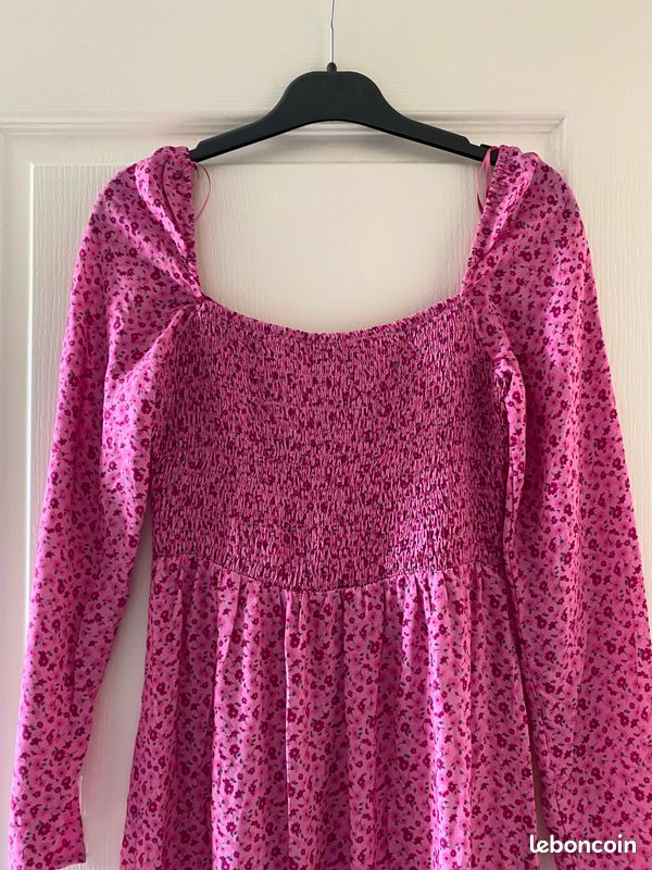 Manches Longues Robe Longue Boheme Chic Rose Pale Kalinga Ashok