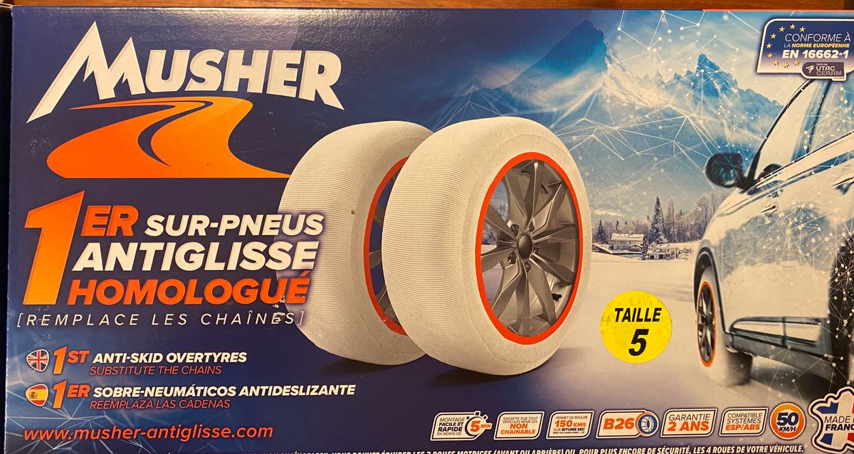 Chaussette pneu neige musher - Équipement auto