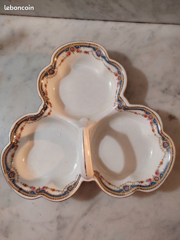 Lot 9 assiettes + plat serviteur mendiant Porcelaine fine de Tchécoslovaquie (image 5)