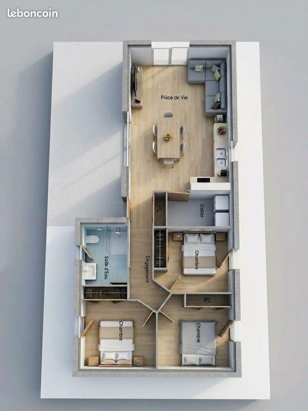Maison 4 pièces 71 m² · à Saint-Jean-de-Marsacq · 71 m² · 258 100 €