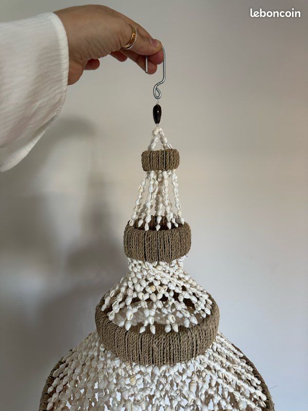 Suspension balinaise XXL 105 cm en Bambou Naturel Hita