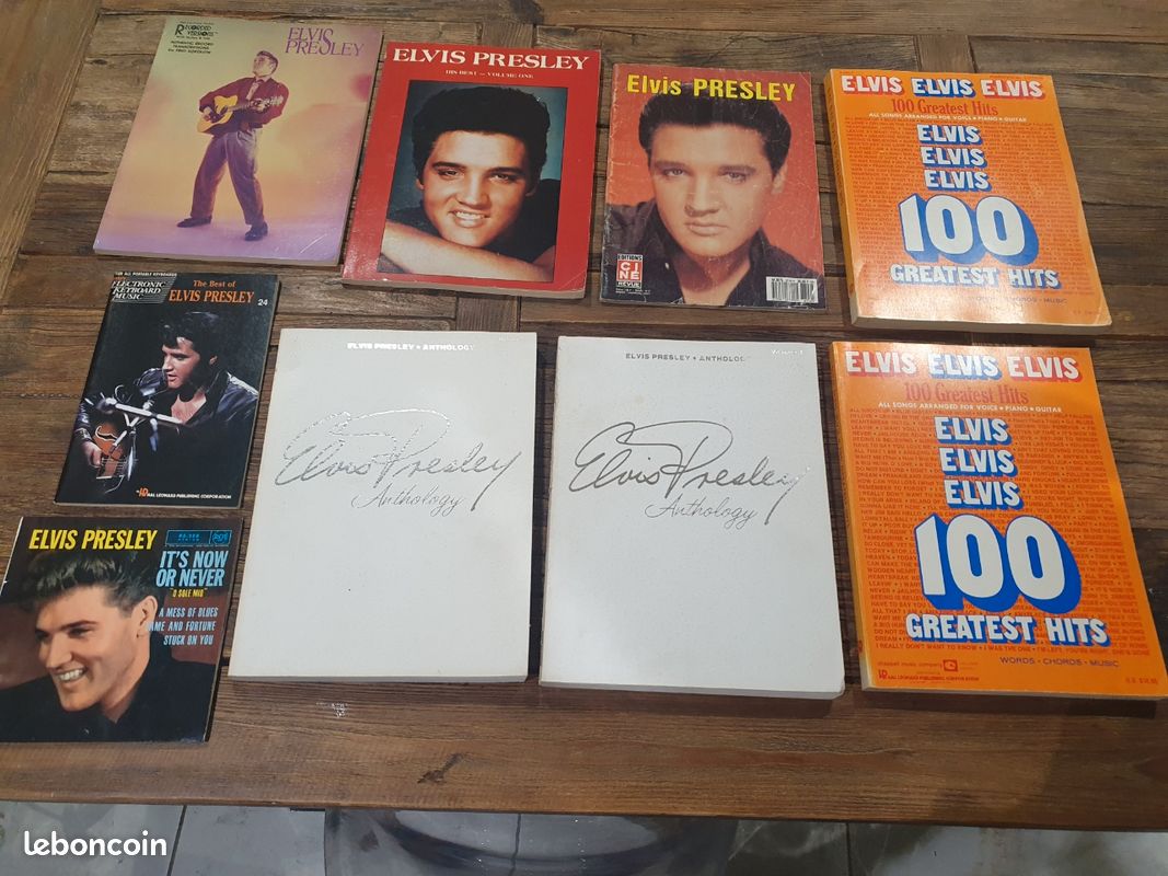 Lot de 8 livres Elvis Presley + un vinyle (image 1)