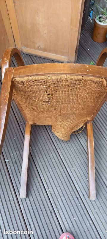 Lot de fauteuils de jeu anciens années 30 Art déco (image 5)