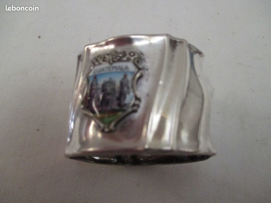 rond de serviette argent massif 925 Birmingham 1932 art déco