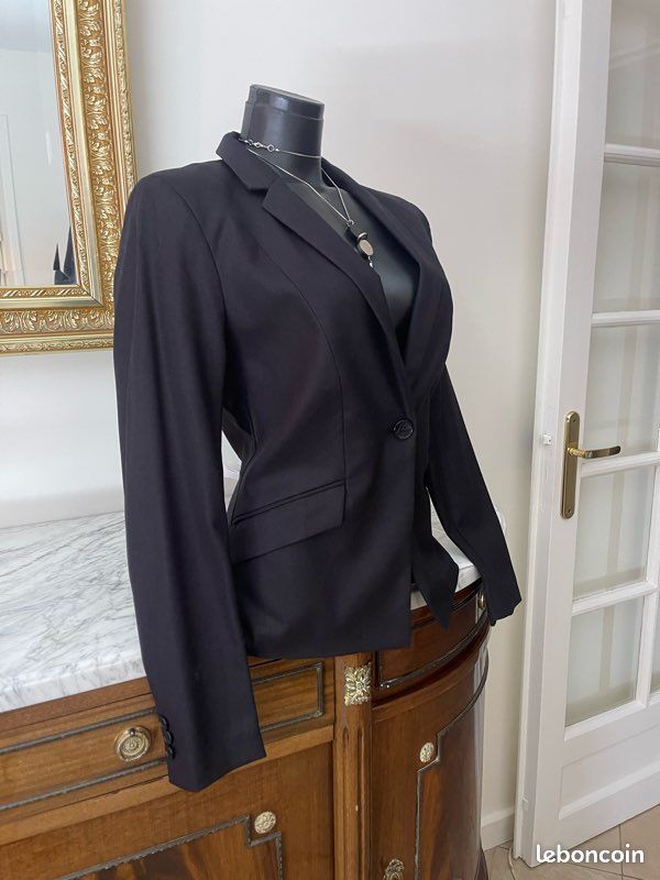 Blouson Noir H&M Femme Taille 40 - Composition Polyester/coton - Neuf Sans étiquettes, Excellent état