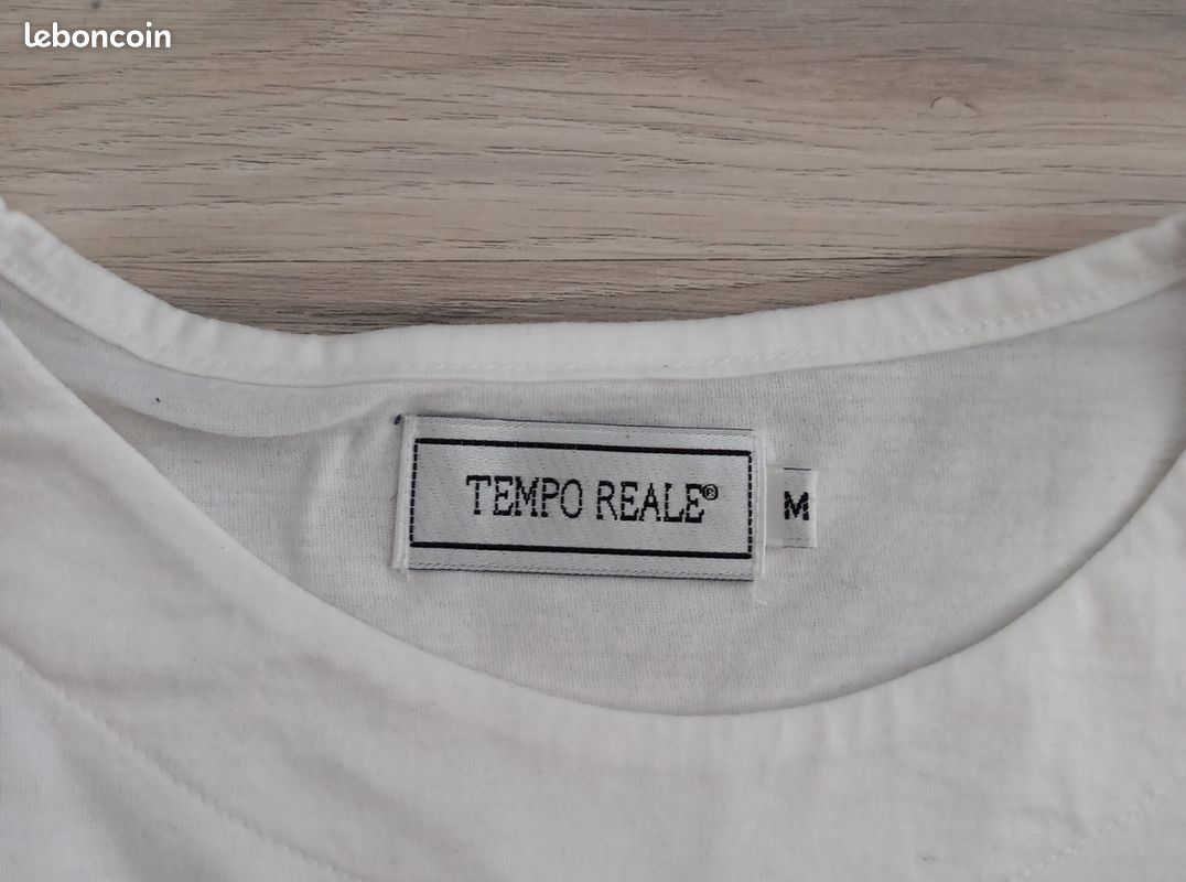 T-shirt femme blanc à motifs Tempo Reale taille M (image 2)
