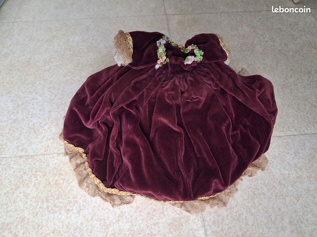 ROBE et veste en soie pour poupée ancienne de 48-51 cm - Jumeau -19