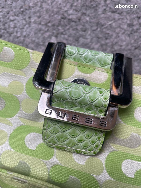 Sac a Main Baguette Guess Vert Pomme Vintage (image 5)