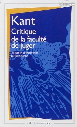 Livre Critique de la faculté de juger de KANT (image 1)