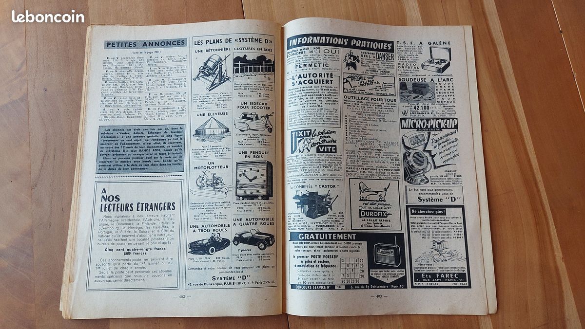 Revue bricoleur : Système D n°143 - Novembre 1957 - magazine vintage de bricolage (image 8)