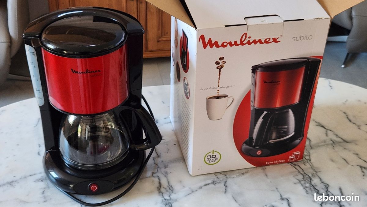 Cafetière MOULINEX subito rouge et noir (image 1)