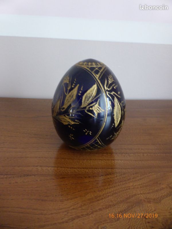Oeuf de russie doré à l'or fin (image 1)