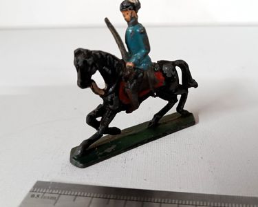 Soldat De Plomb Creux – Cavalier Mexicain Au Lasso, Figurine Antique