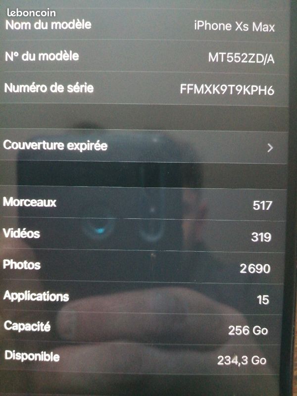 Iphone Xs MAX 256 Go (image 2)