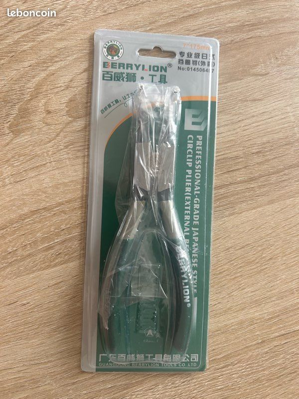 Pince à circlips extérieure 175 mm – Berrylion – Neuve sous blister
