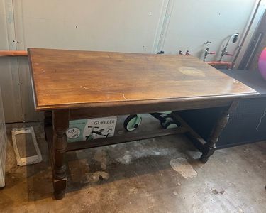 Table carree avec rallonge d'occasion - Ameublement