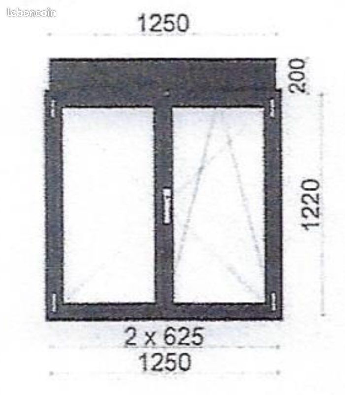 Fenêtres à deux vantaux oscillo-battante aluminium gris 7016 (image 3)