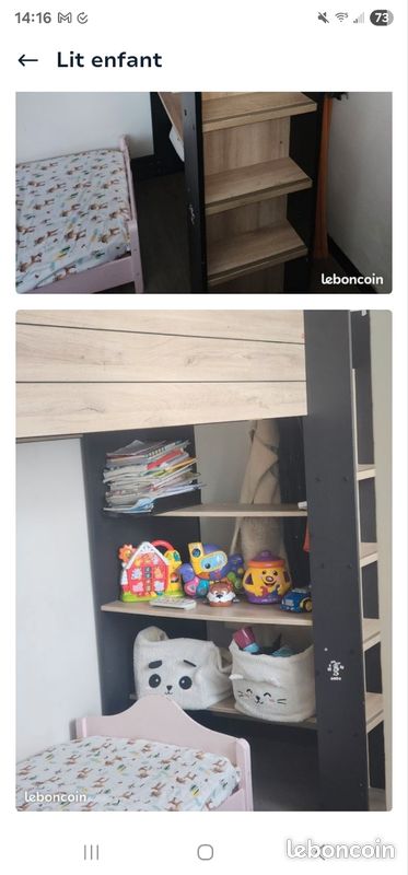 Lit et bureau intégré (image 3)