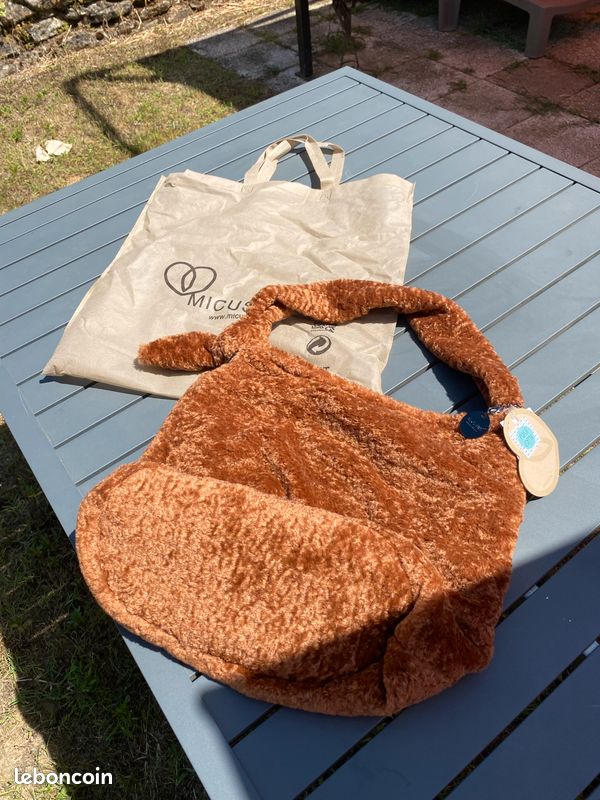 Sac "ours brun en peluche" neuf (image 2)