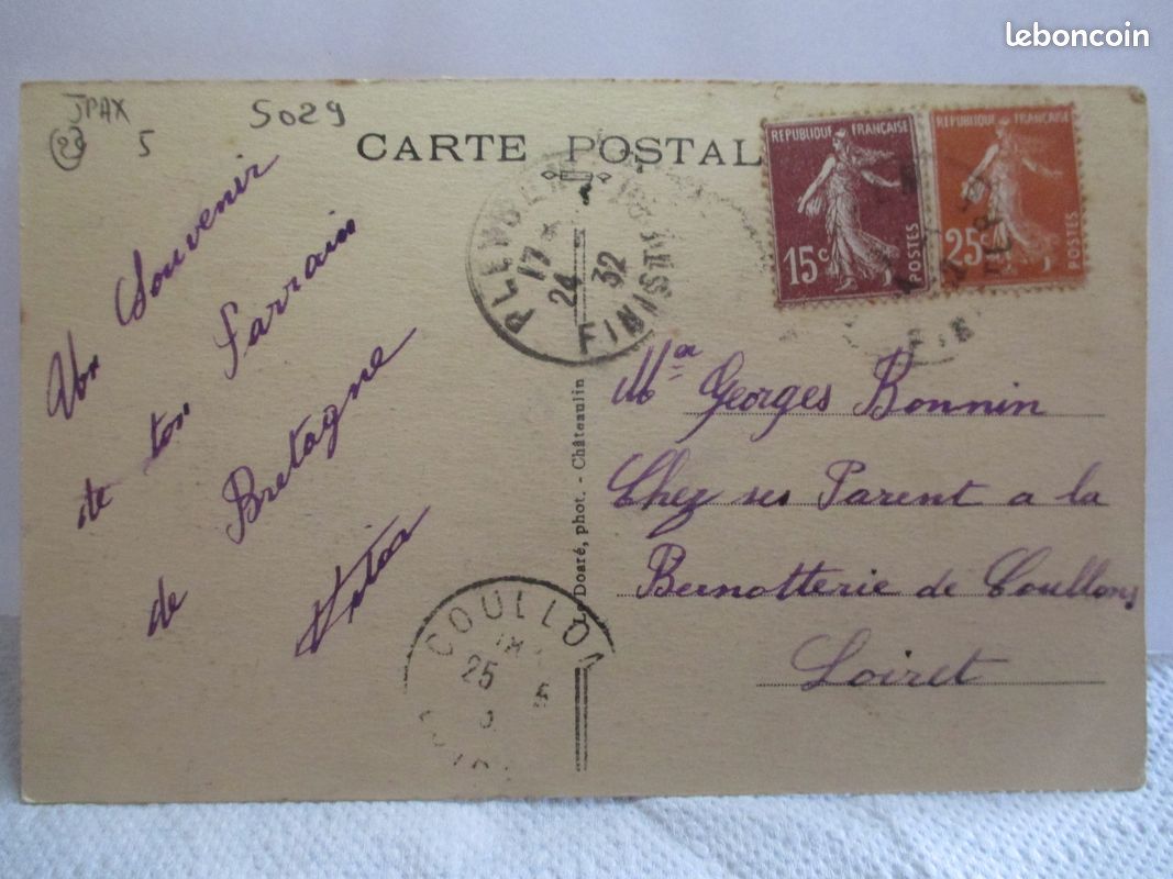 Carte postale PLEYBEN l'Aulne à Pont-Coblant (image 2)