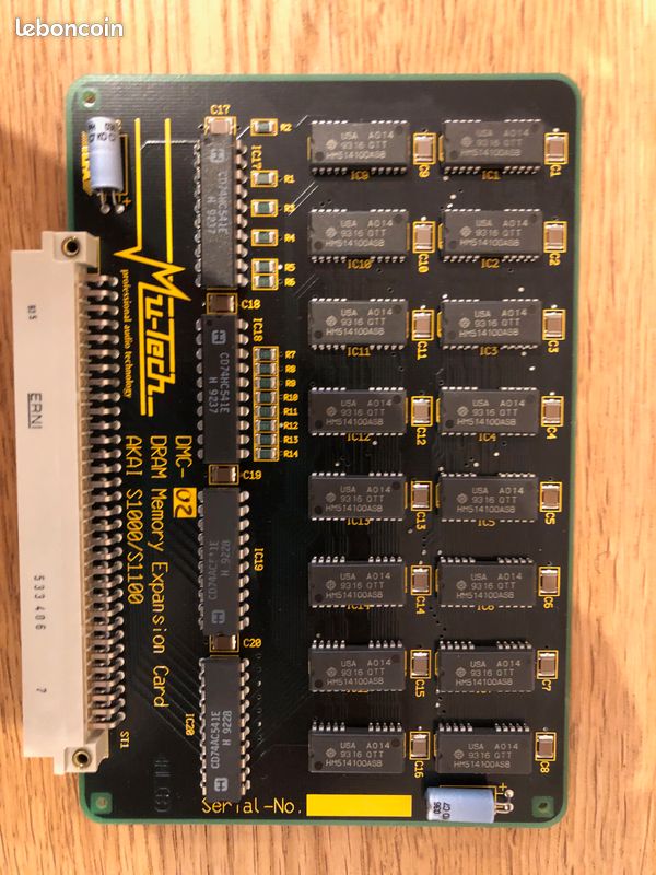 Akai S1000/S1000Hd/S1000Pb/S1100 Exm008 Mémoire 8Mb Board Ok #1 Akai S1000/S1000Hd/S1000Pb/S1100 Exm008 Mémoire 8Mb Board Ok #1