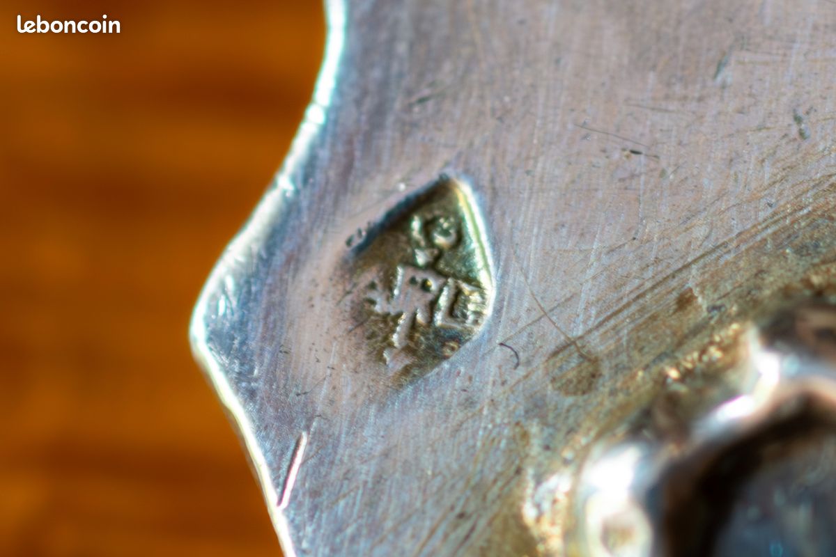 Service à mignardises Art nouveau – Argent massif Minerve – Joseph Crossard – 4 pièces (image 15)