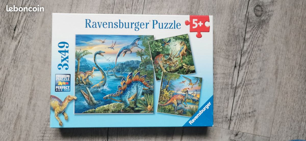 Puzzles x 3 Dinosaures de 49 pièces (image 1)