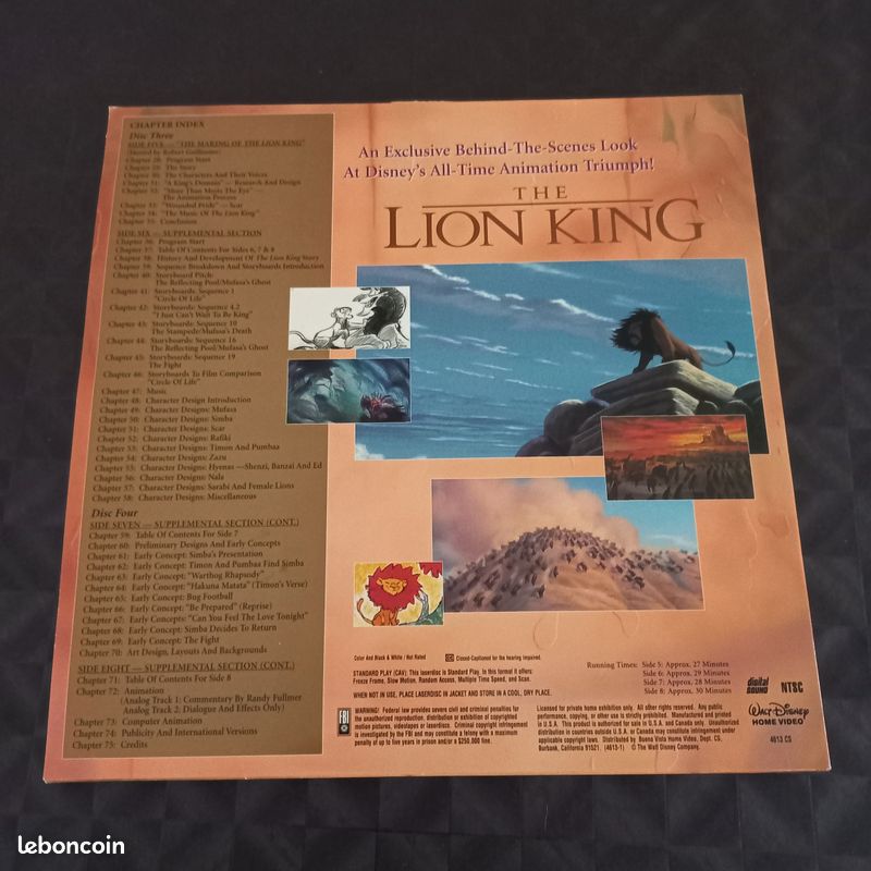 LASER DISC WALT DISNEY à 10 euros (image 2)