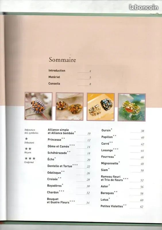 Lot de 4 jolis livres d'instructions sur la création de bijoux en perles (image 12)