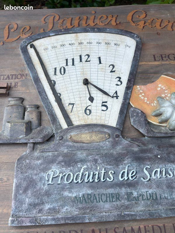 Tableau Décoratif Ancien Motocross Avec Horloge – Country Corner (Réf. EHTU)
