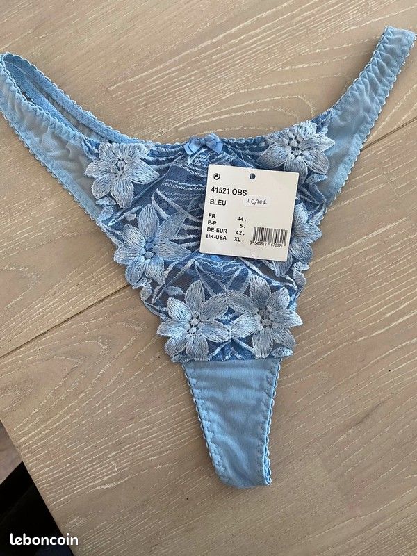 Tanga String Lou Douce Impertinence Taille FR 42/44 (40/42 Eu) - Neuf Avec étiquettes - Ivoire
