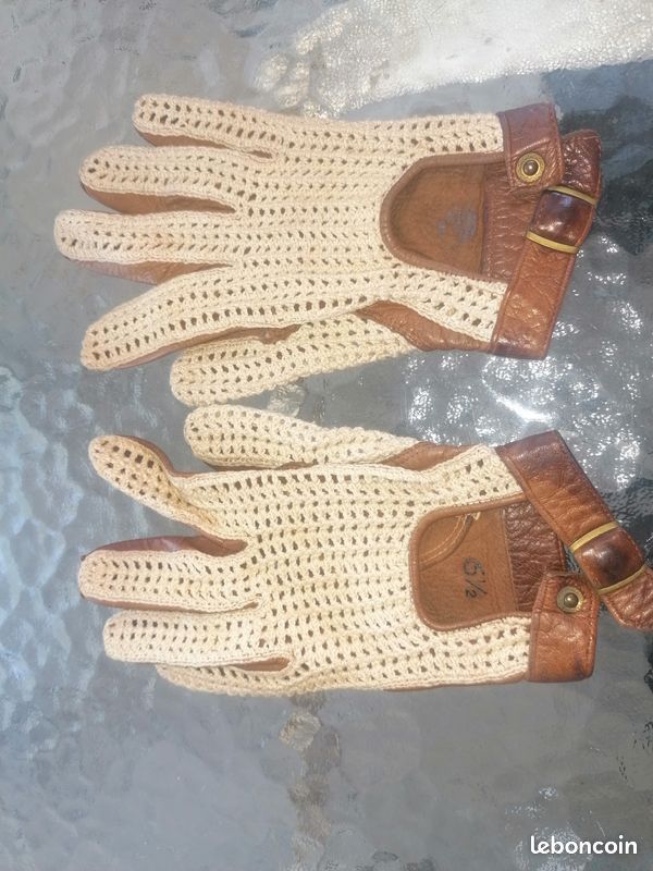 ANCIENS GANTS EN Cuir Femme 1900 Mariage Bouton Monogramme P EUR 15,00 - FR