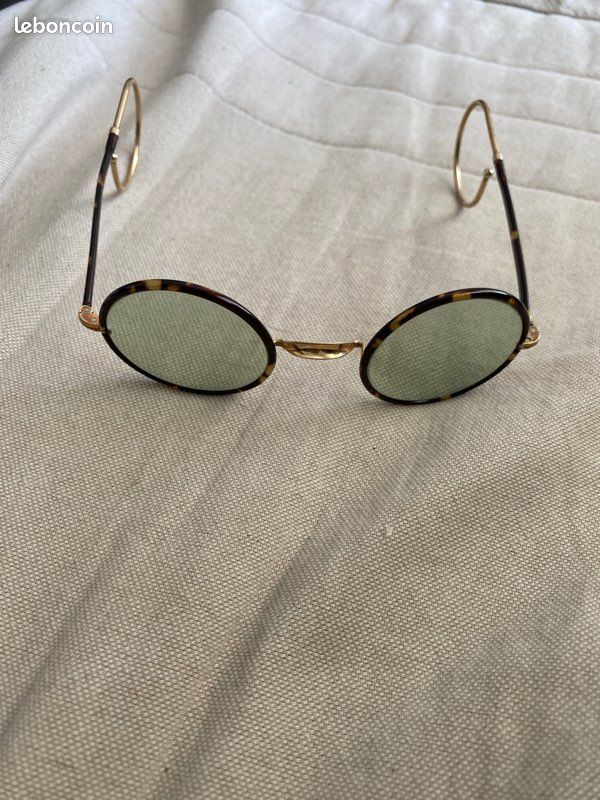 Lunettes rondes vintage plaquées or 9 carats (image 2)