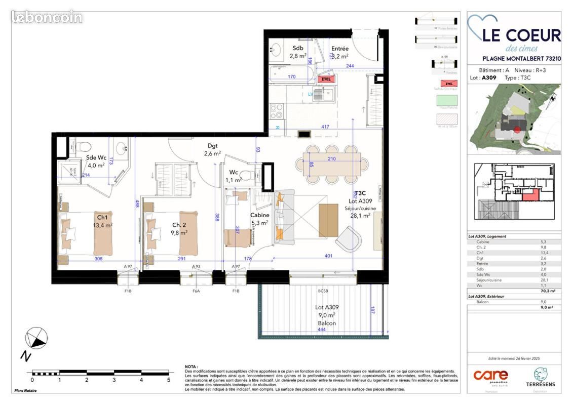 Appartement 3 pièces 70 m² · à La Plagne Tarentaise · 70 m² · 510 000 €