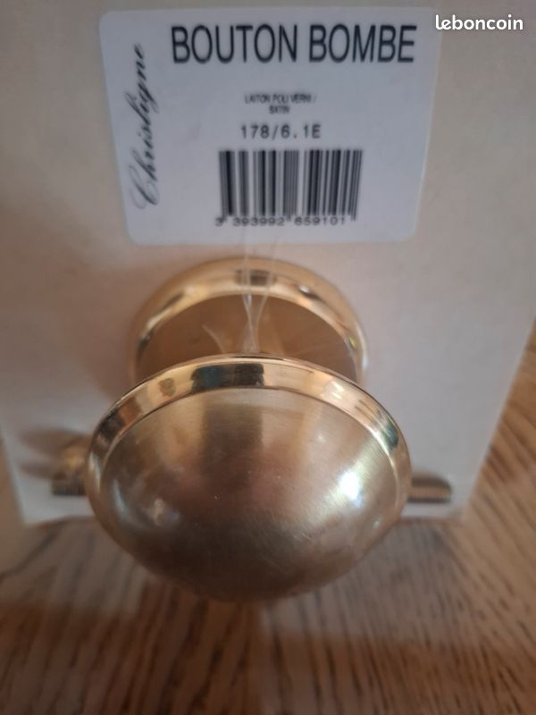 Bouton de porte bombe en laiton (image 3)