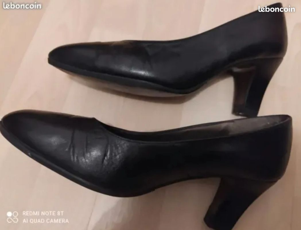 Escarpins femme noir cuir souple P 361/2 Chaussures