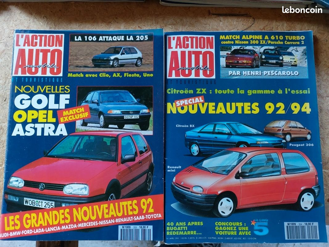 2 magazines l’action automobile 1991 (image 1)