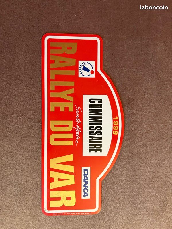 Ancienne Plaque Rallye Du Var 1999 - Automobile - Collection Sports Mécaniques