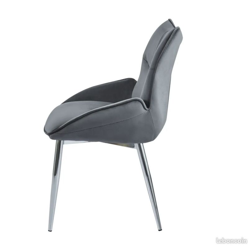 Lot de 4 Chaises en Velours Style Scandinave / Chic (image 13)