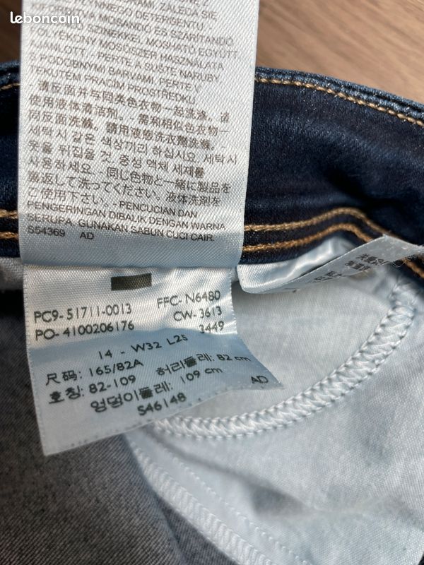 Levi's Mid Rise Skinny bermuda en jean bleu Femme W32 L25 (image 10)