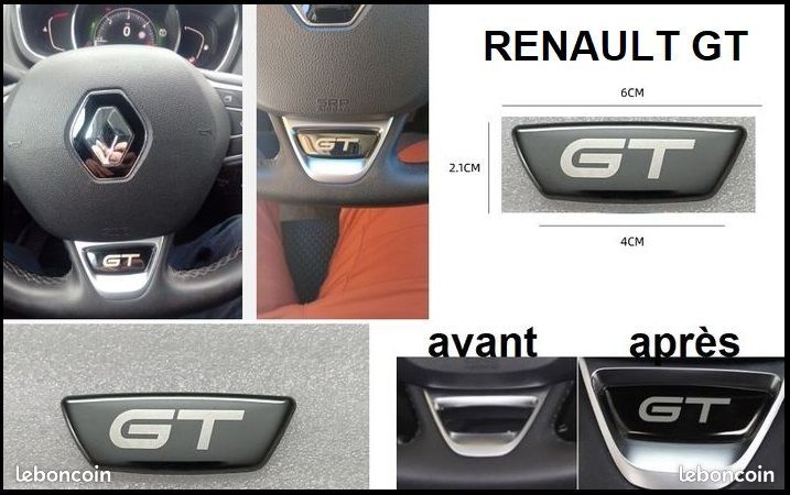 Logo GT pour volant RENAULT neuf (image 3)